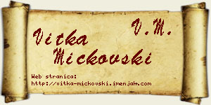 Vitka Mickovski vizit kartica